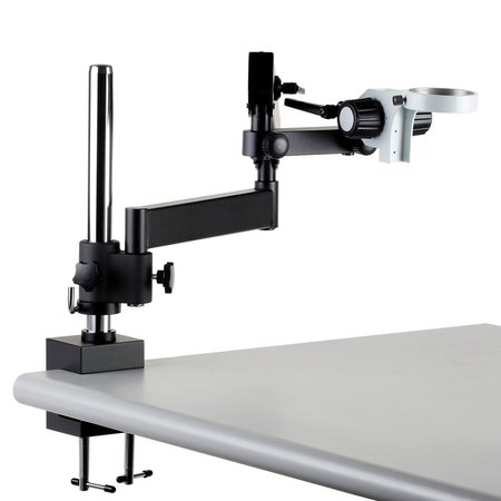 AMSCOPE Articulating Stand with Post Clamp and 84mm diameter Focusing Rack for Stereo Microscopes APC-84